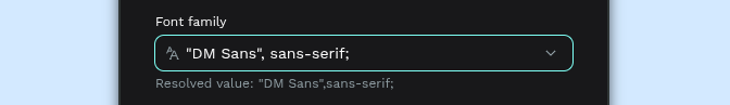 Font family resolved