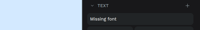 Font family missing